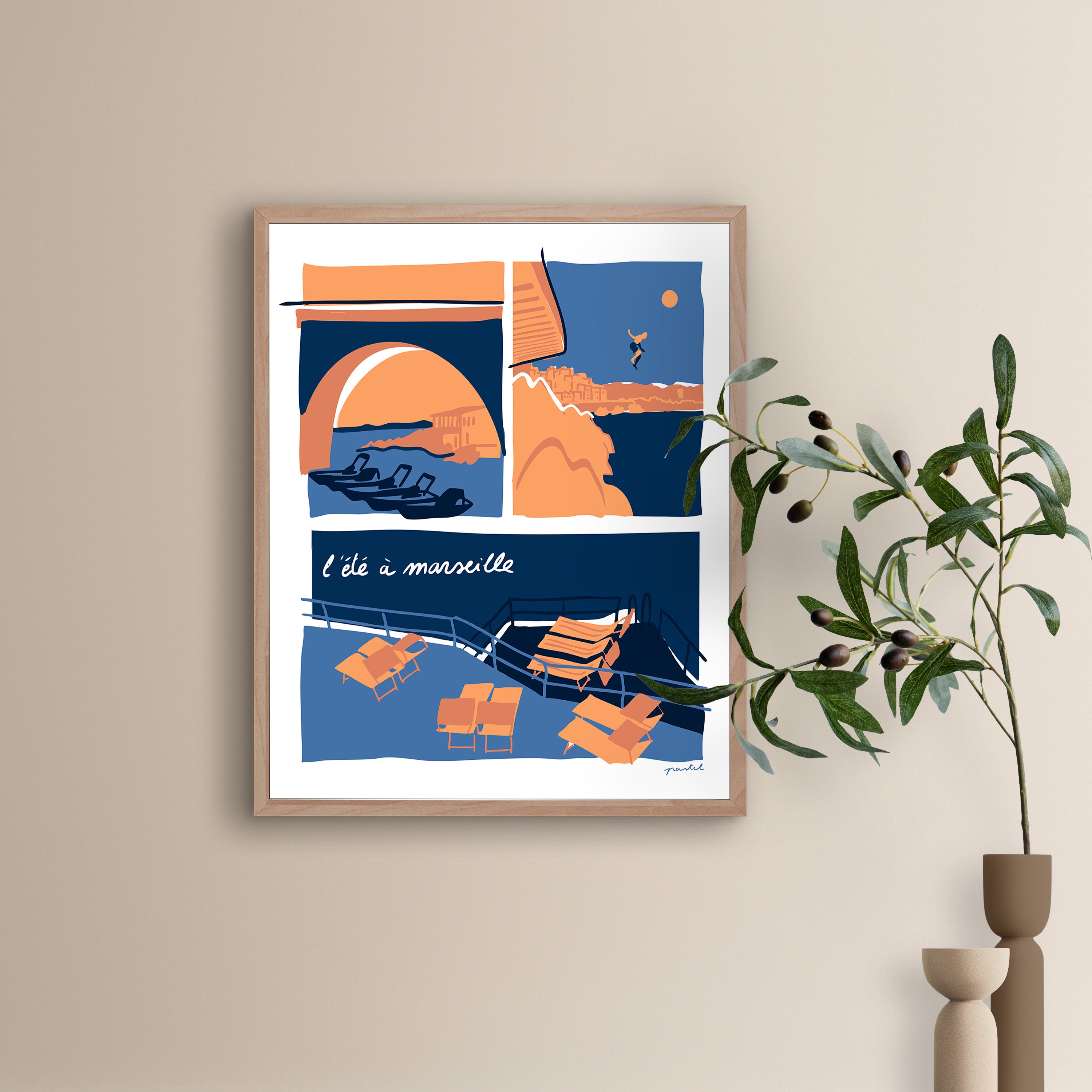 Affiche "L'été à Marseille"