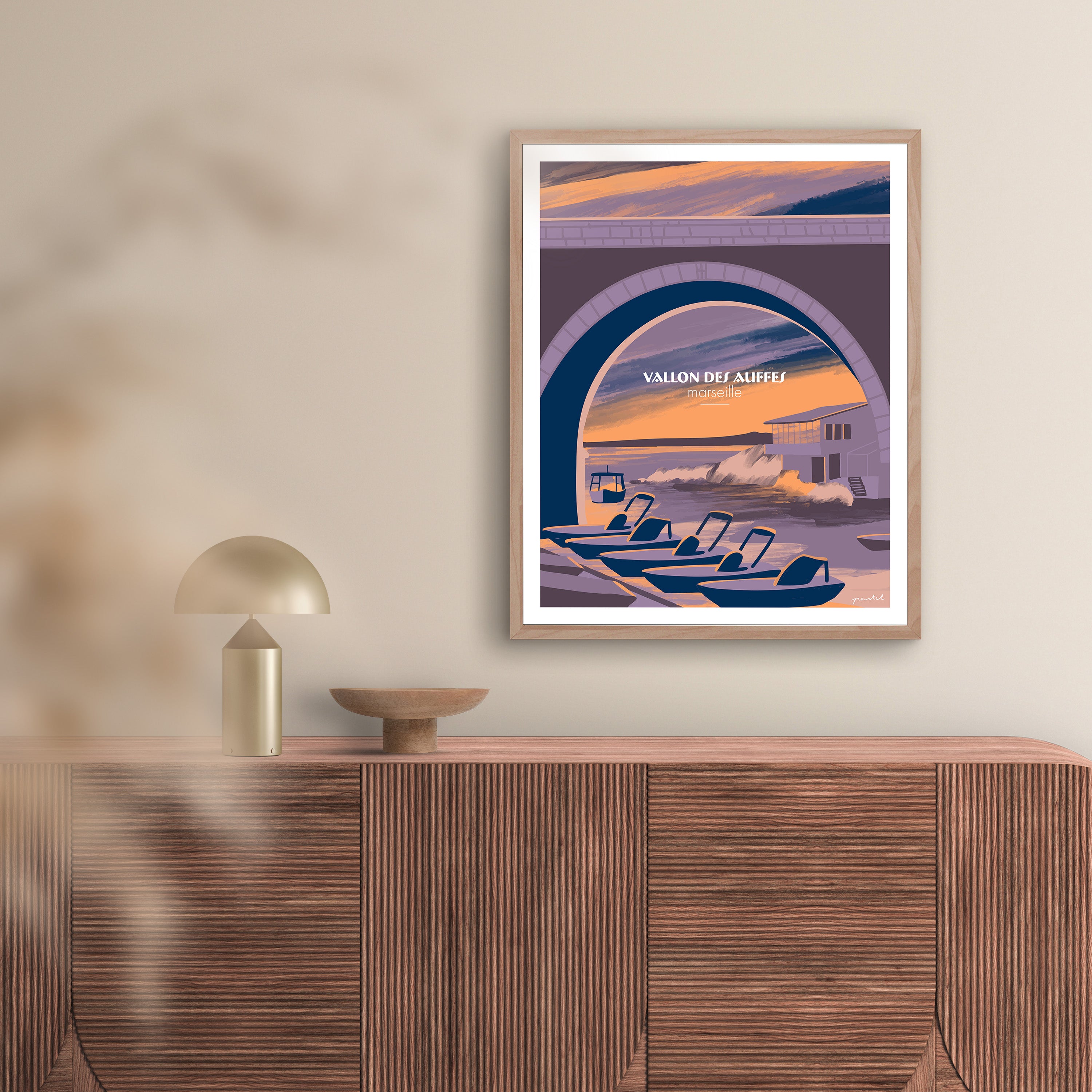 Affiche "Le Vallon des Auffes Marseille"