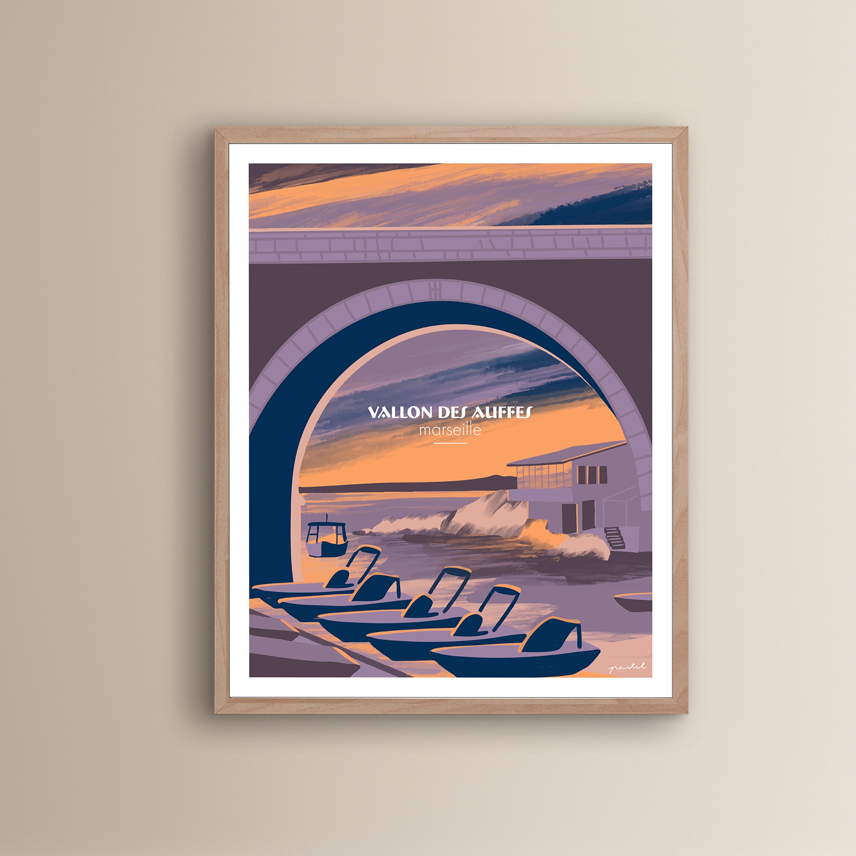 Affiche "Le Vallon des Auffes Marseille"
