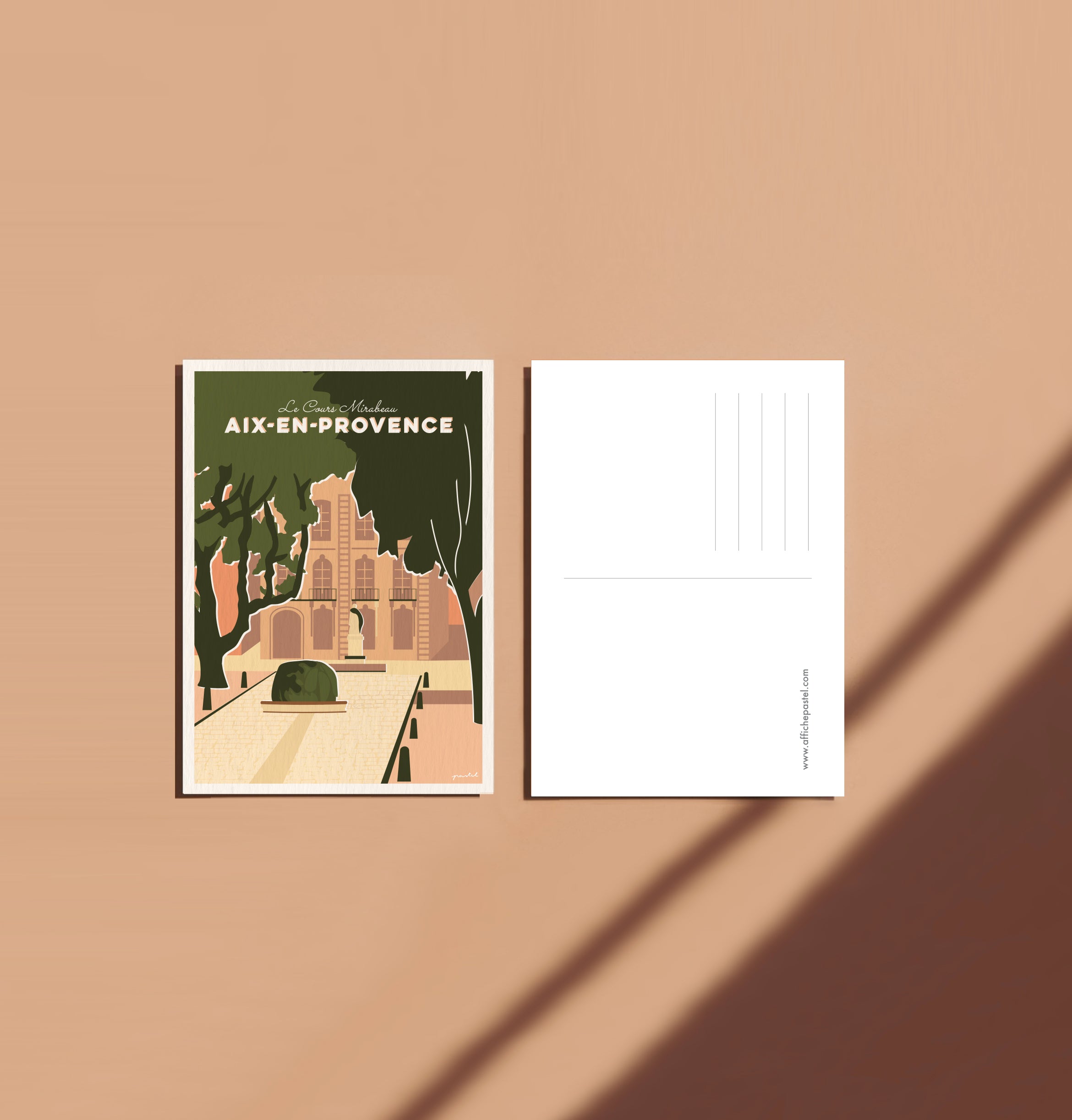 Carte postale "Aix en Provence - Cours Mirabeau"