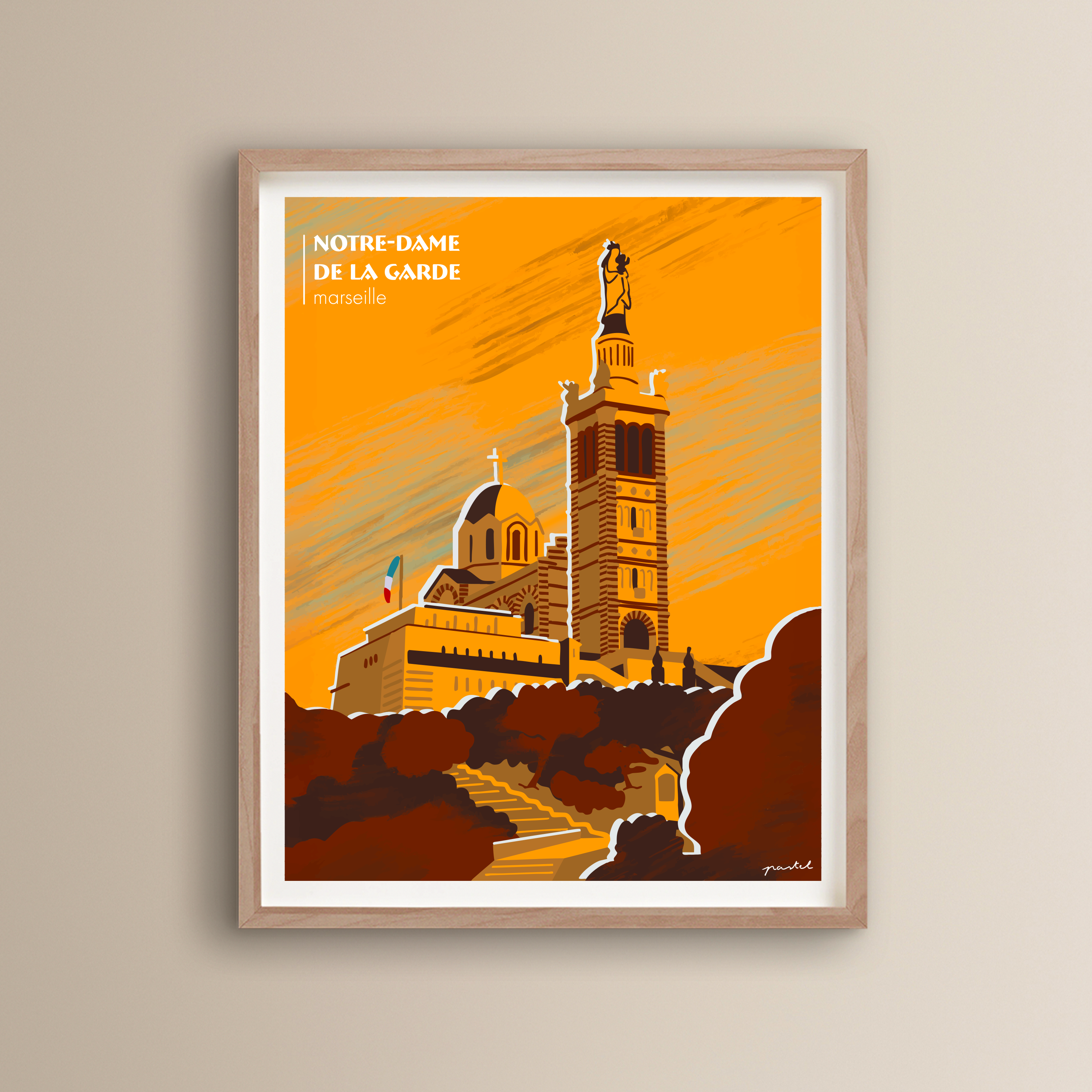 Affiche "Notre Dame de la Garde - Marseille"