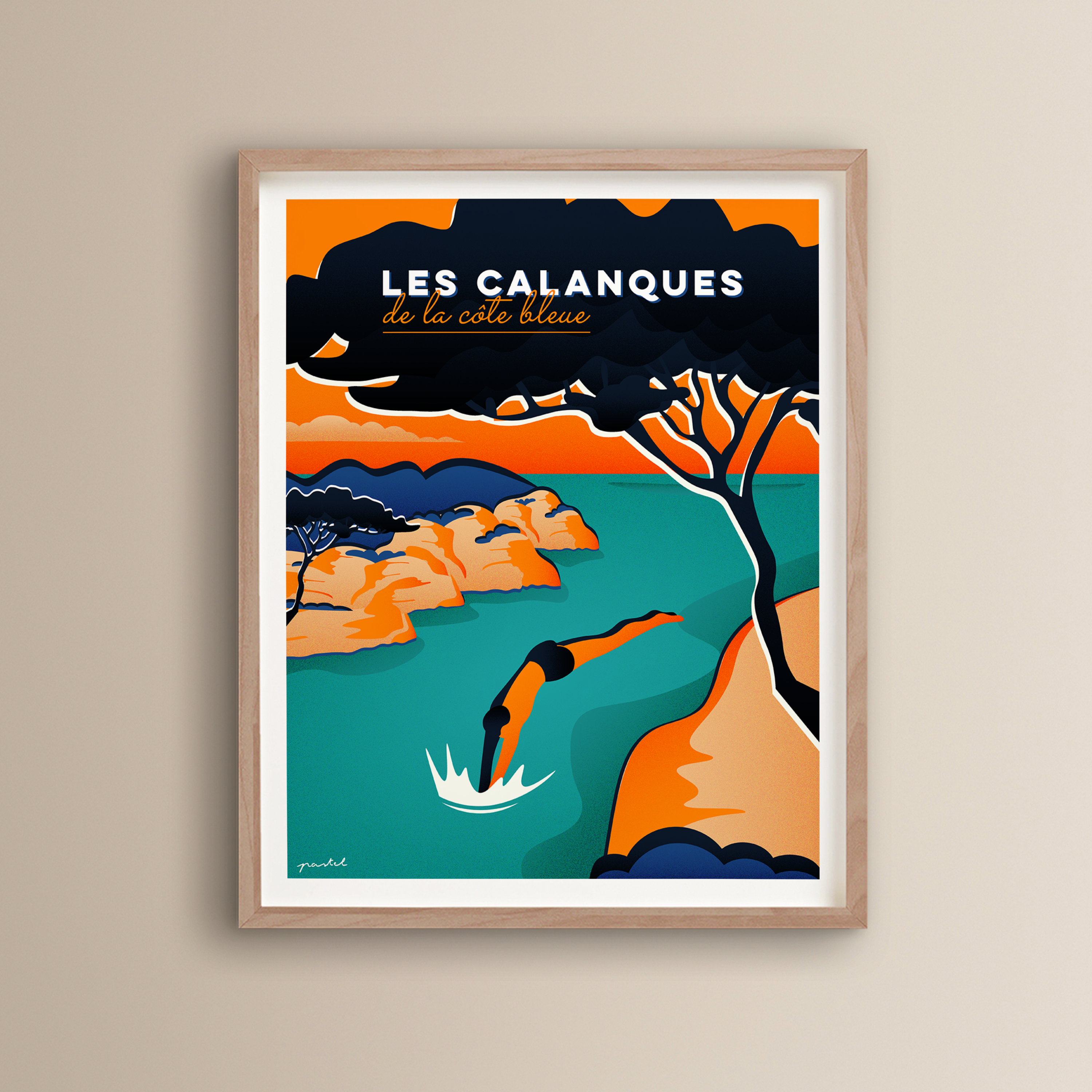 Affiche Voyage Paysage France Les Calanques Marseille - Affiche Affiche Voyage Paysage France Les Calanques Marseille - Affiche