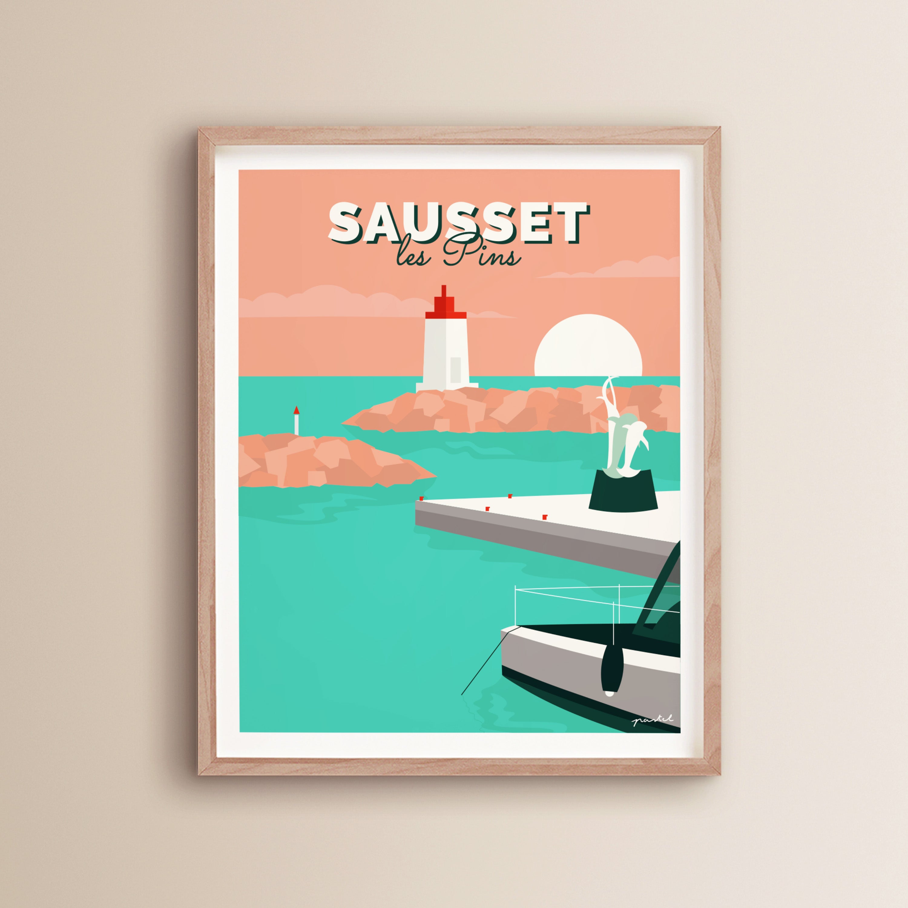Affiche "Le phare de Sausset-les-Pins"
