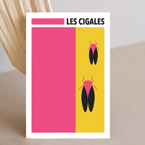 Carte postale "Les cigales"